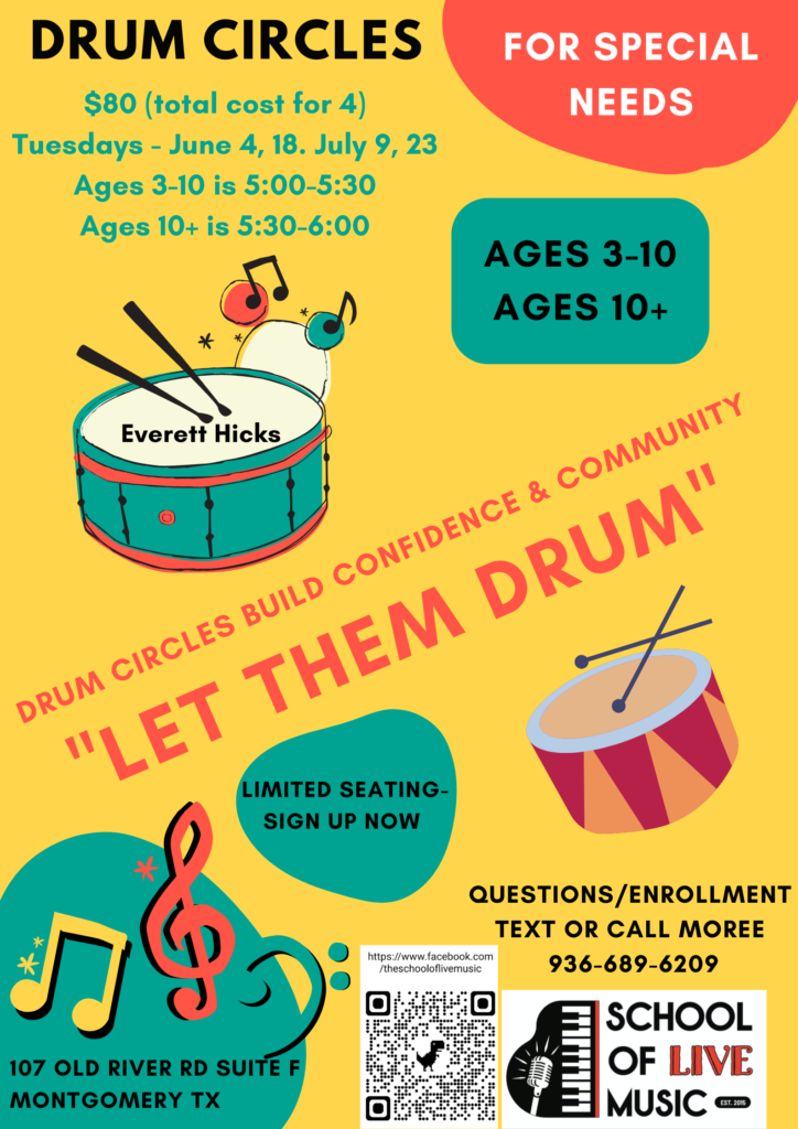 "Let Them Drum" Special Needs ages 10 and up