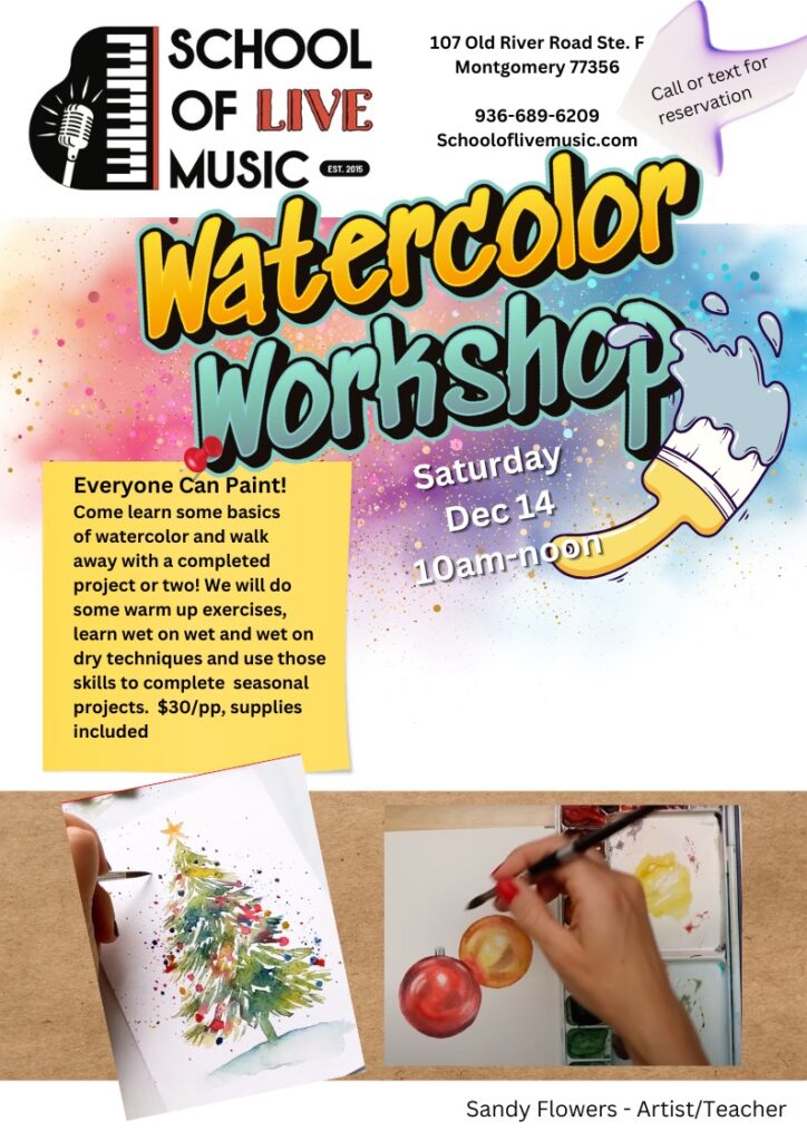 Watercolor Class 10AM-Noon