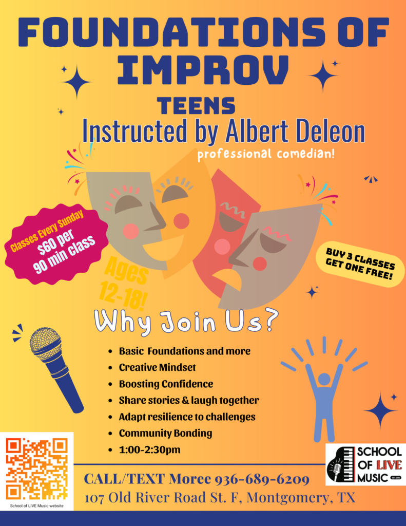 Teen Improv!! 5 week course Begins March 23