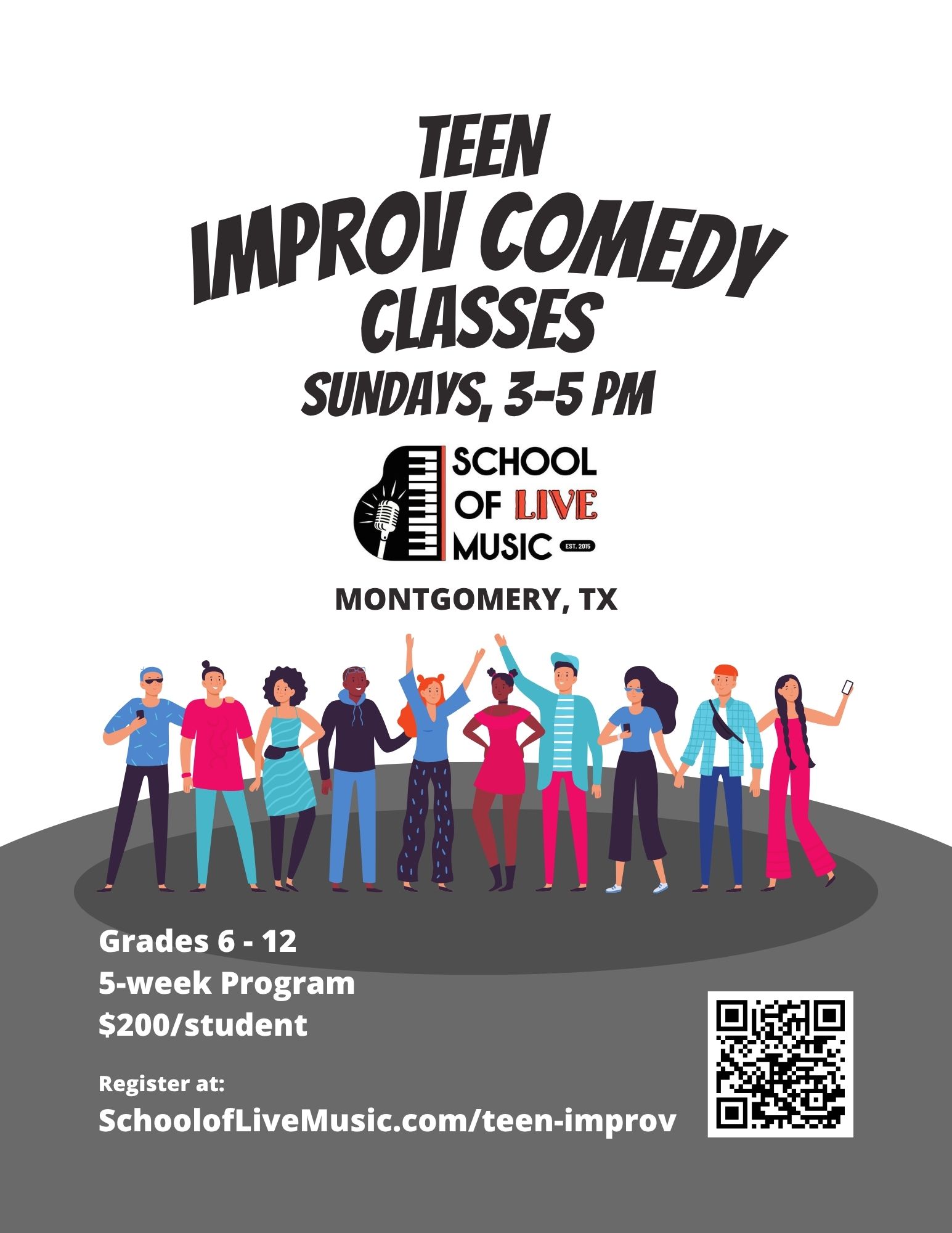 FINAL PRESENTATION Teen Improv 5/5 week course- GUESTS ARRIVE AT 4:30